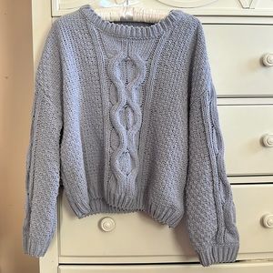 Garage Blue Chenille Sweater